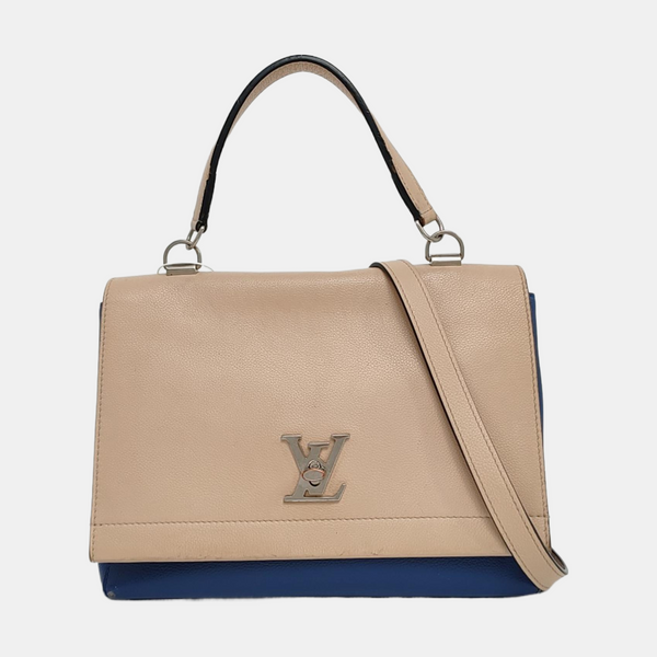 Authenticated pre-owned LOCKME Calfskin Blue - Shoulder Bag at Looply