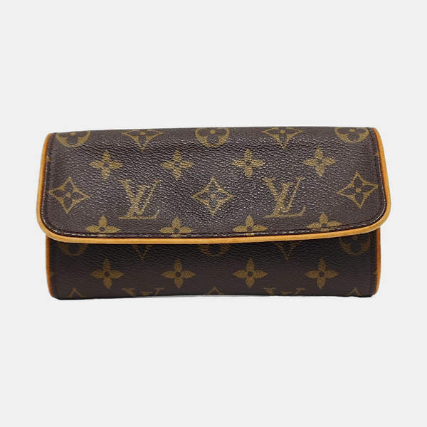 TWIN PM Monogram Coated Canvas Brown Wallet