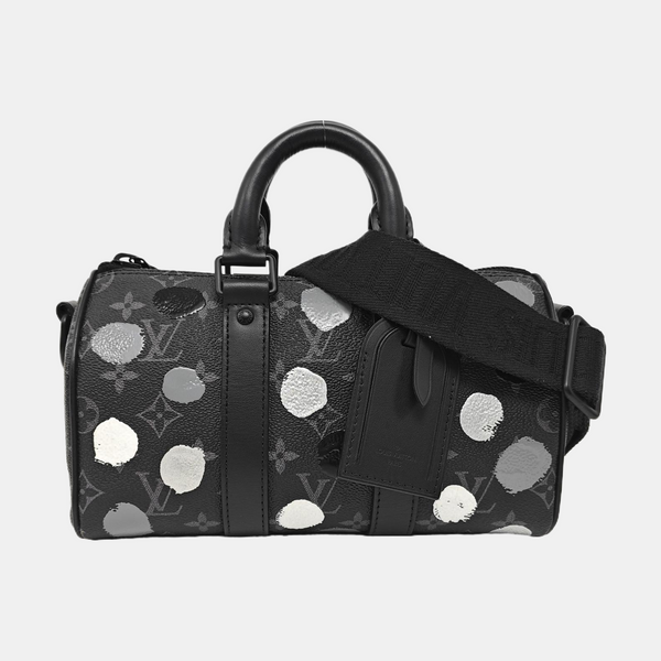 KEEPALL Monogram Coated Canvas Black