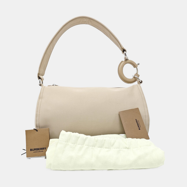 Canvas Top Handle Bag Small Beige