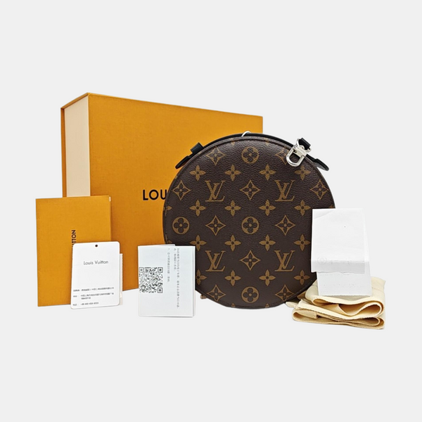 Monogram Coated Canvas Top Handle Bag Brown