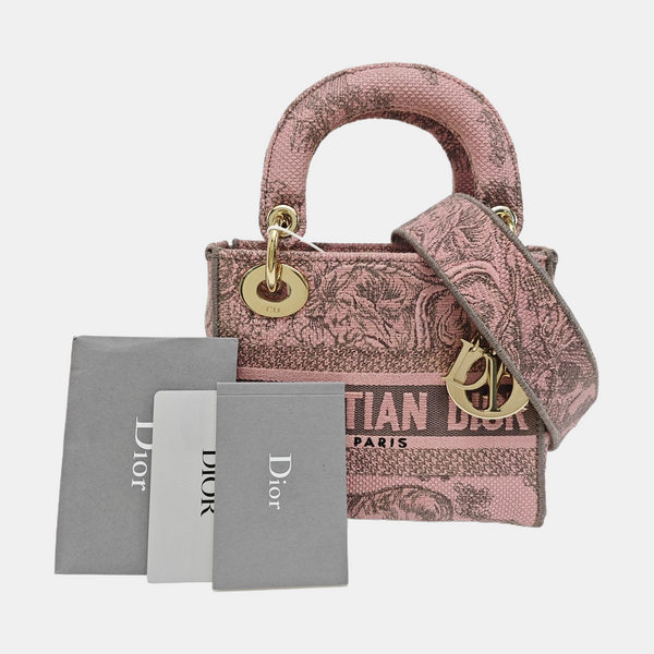 Lady Dior Mini Fabric Pink
