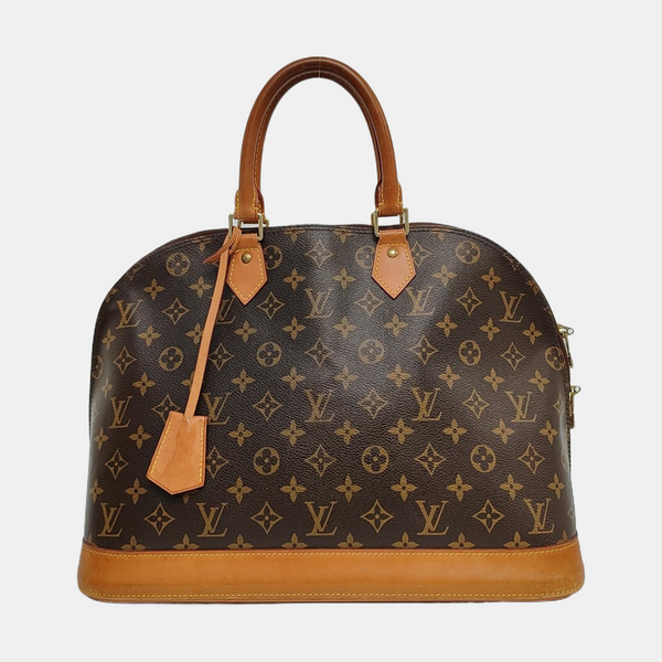 ALMA GM Monogram Coated Canvas Brown