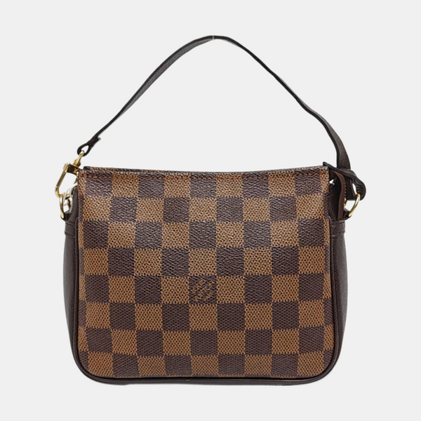 TROUSSE MAKE UP Damier Ebene Coated Canvas Brown