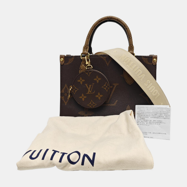 ONTHEGO PM Monogram Coated Canvas Brown