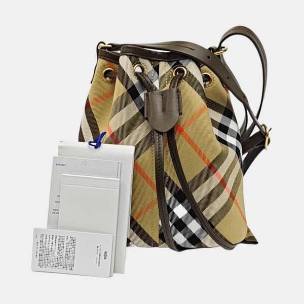 Canvas Bucket Bag Mini Beige