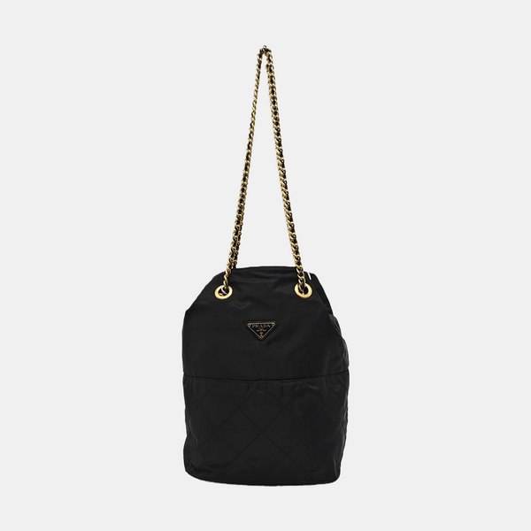 Nylon Shoulder Bag Black