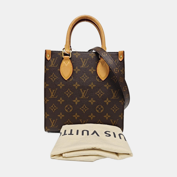 SAC PLAT BB Monogram Coated Canvas Brown