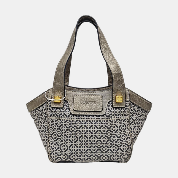 Monogram Canvas Top Handle Bag Gray