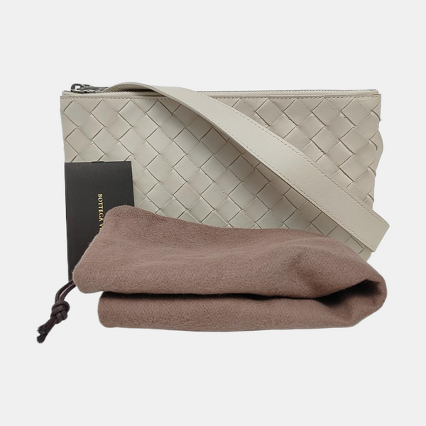 Calfskin Crossbody Bag White