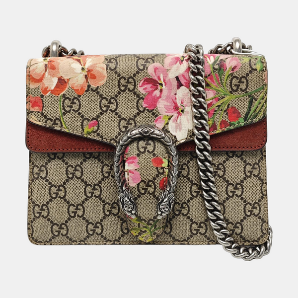 Dionysus Mini Monogram Coated Canvas Beige