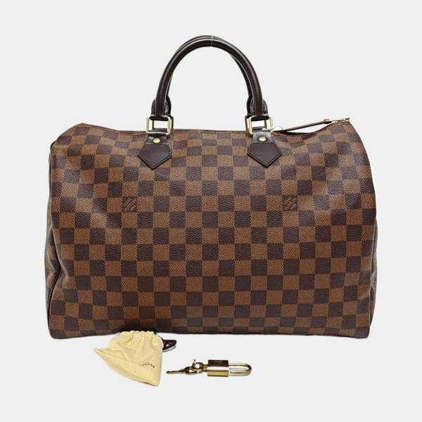 SPEEDY 35 Damier Ebene Lona Revestida Marrón