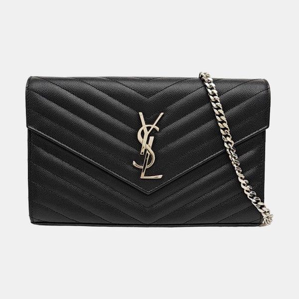 MONOGRAM Medium Chevron Calfskin Black