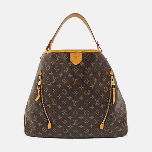 Monogram Coated Canvas Tote Bag Brown