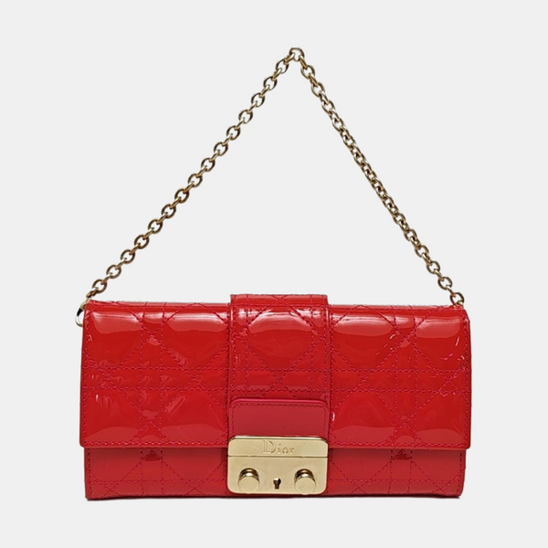 Miss Dior Cannage Patent Leather Red