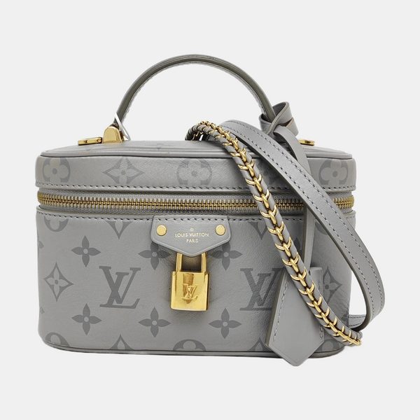 Vanity Chain Pouch PM Monogram Calfskin Gray