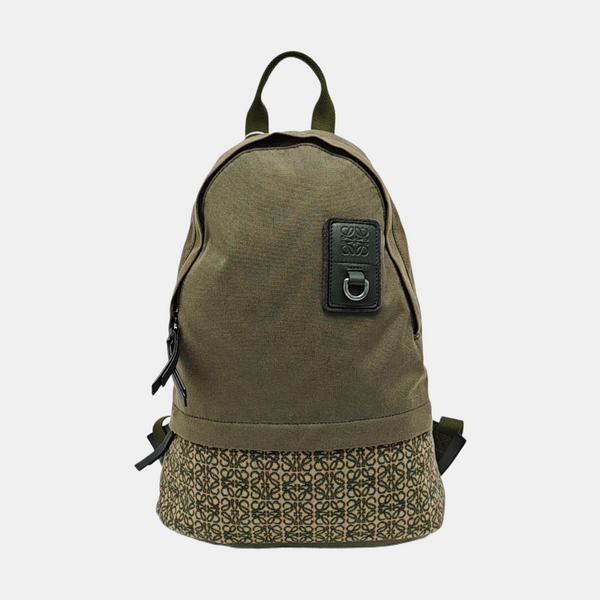 Monogram Fabric Backpack Green