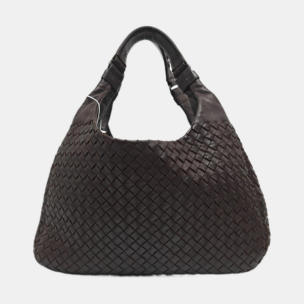 Calfskin Top Handle Bag Brown