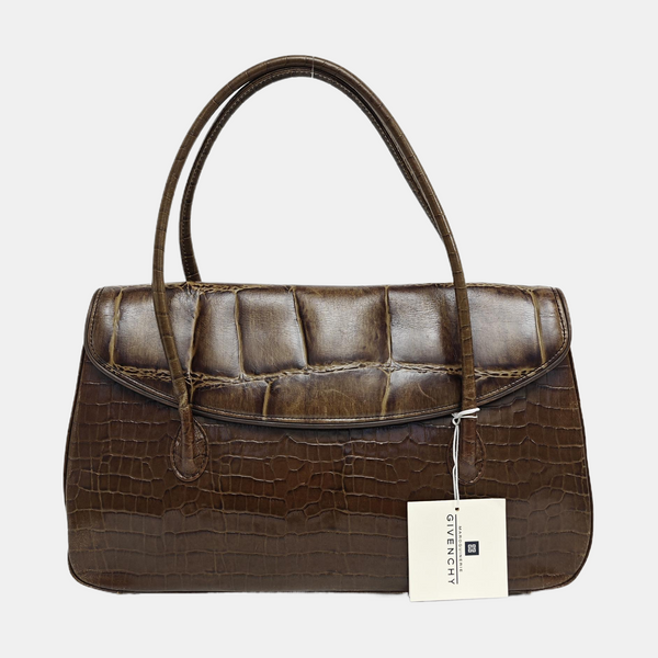 Calfskin Shoulder Bag Brown