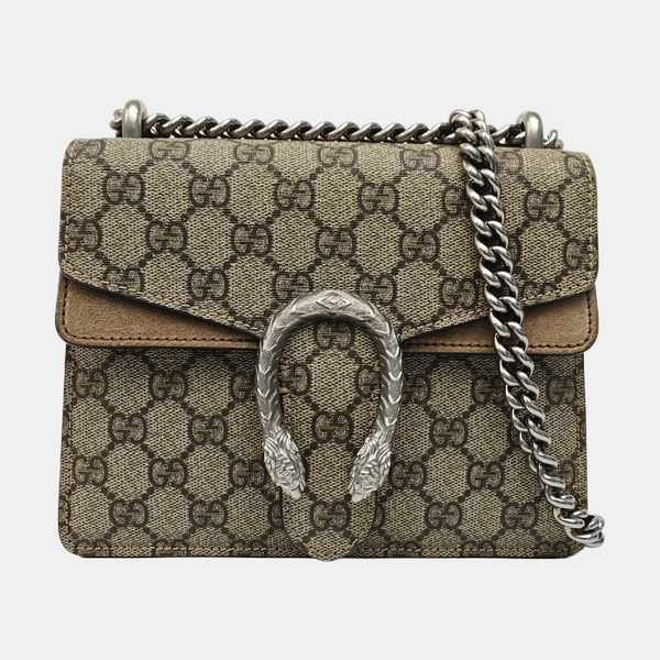 Dionysus Mini Monogram Coated Canvas Beige