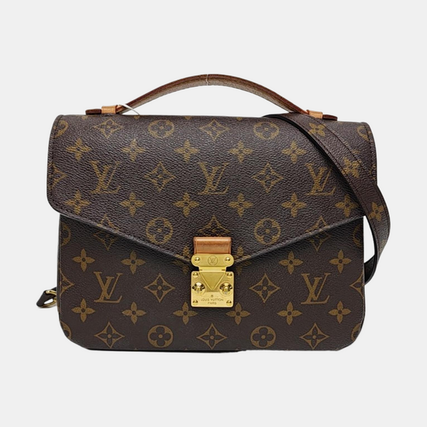MÉTIS MM Monogram Coated Canvas Brown