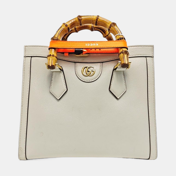 Diana Small Calfskin White
