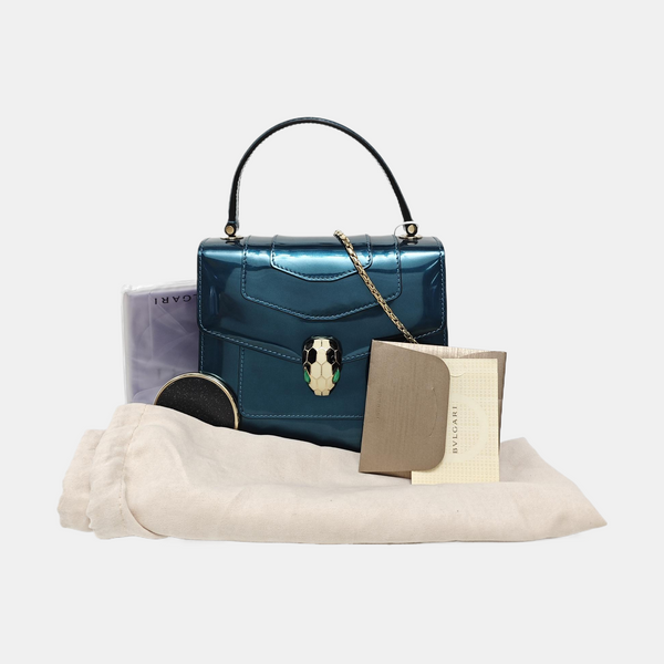 SERPENTI FOREVER Small Calfskin Blue