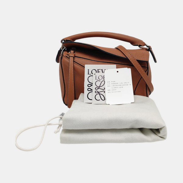 Authenticated pre-owned Puzzle Mini Calfskin Brown - Crossbody Bag at Looply