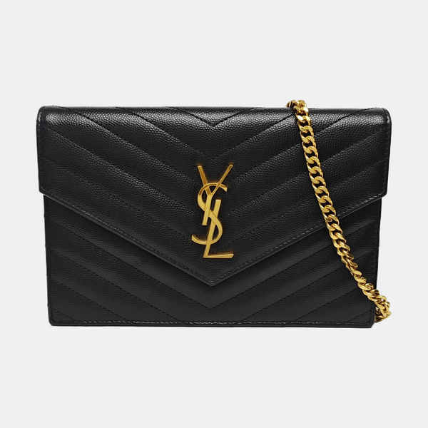 MONOGRAM WOC Chevron Calfskin Black
