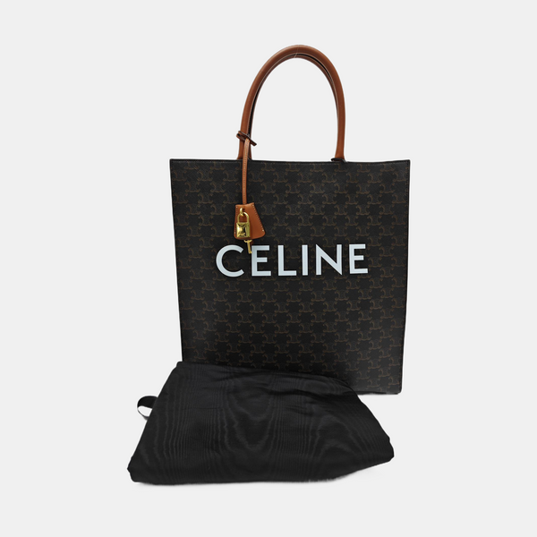 CABAS CELINE Medium Coated Canvas Brown