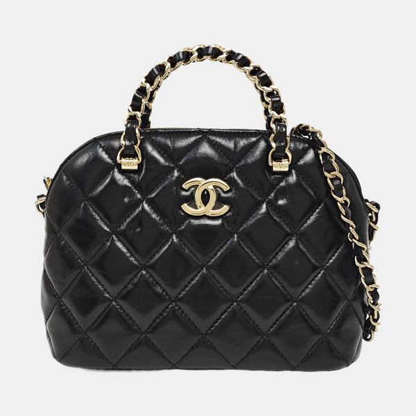 24B Small Quilted Lambskin Black