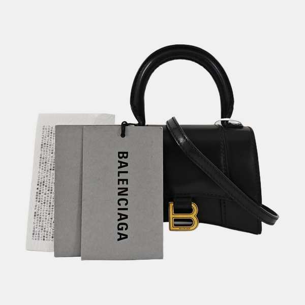 Hourglass Mini Calfskin Black