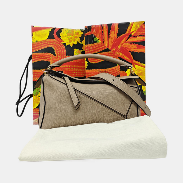 Puzzle Small Calfskin Beige