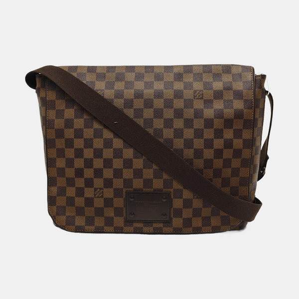 BROOKLYN MM Damier Ebene Coated Canvas Brown