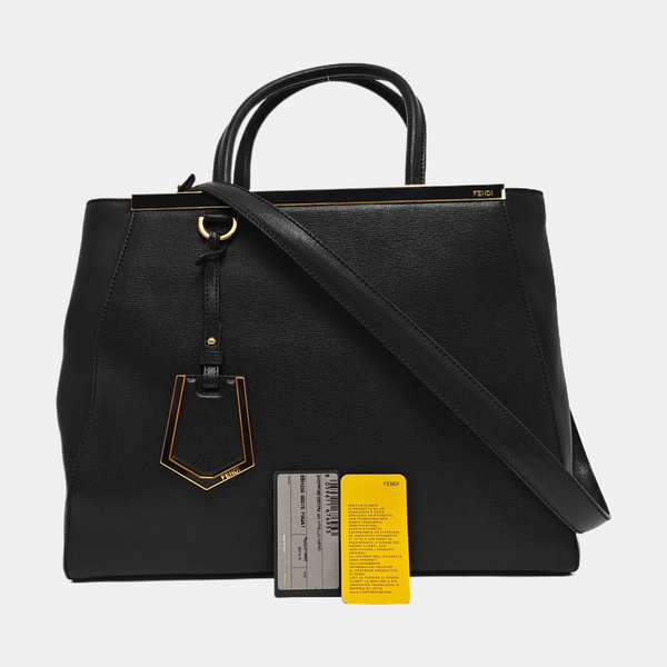 2 Jours Medium Calfskin Black