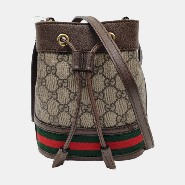Ophidia Mini Monogram Coated Canvas Beige