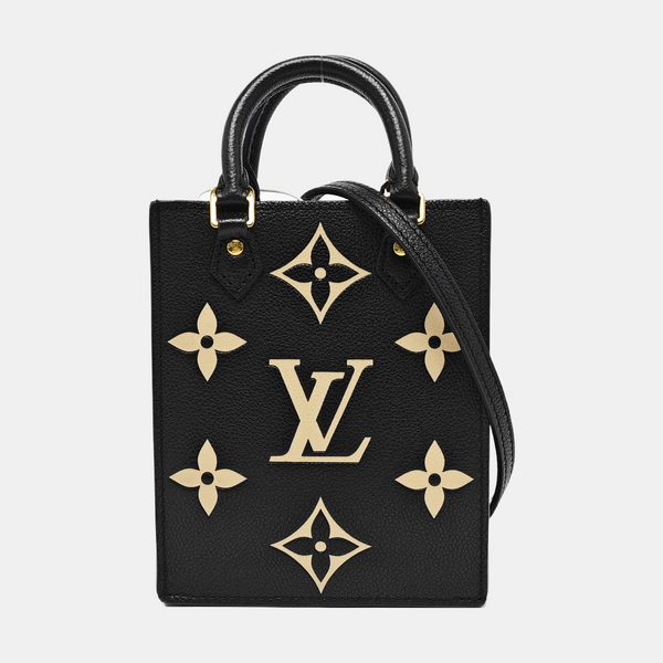 SAC PLAT Mini Monogram Calfskin Black