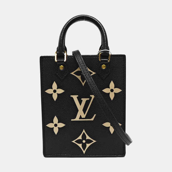 SAC PLAT Mini Monogram Calfskin Black
