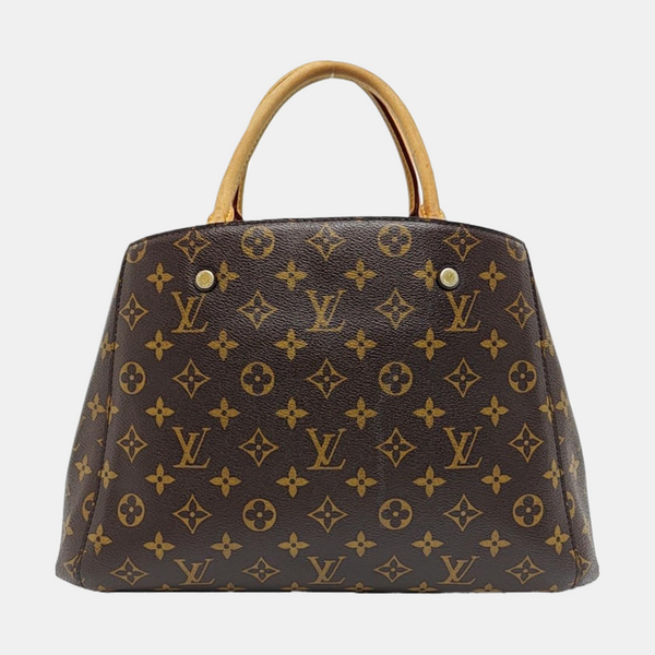 MONTAIGNE GM Monogram Coated Canvas Brown