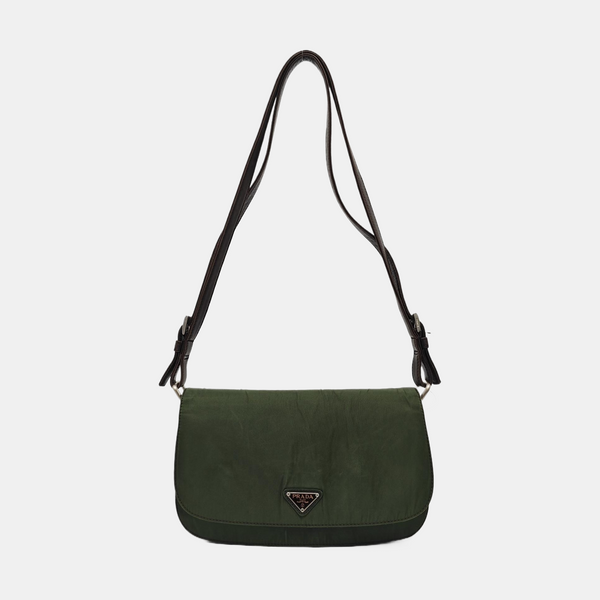 Nylon Shoulder Bag Green