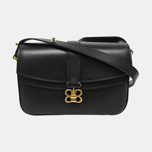 Leather Shoulder Bag Black