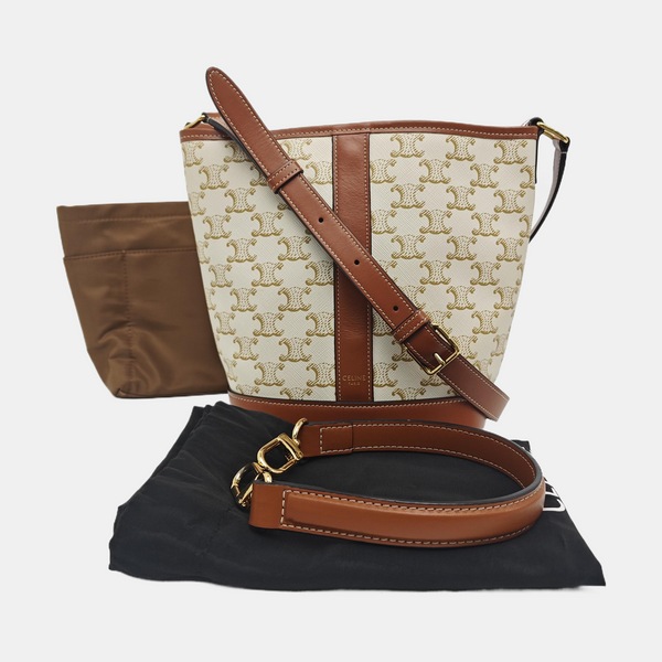 TRIOMPHE CANVAS Small Coated Canvas Beige