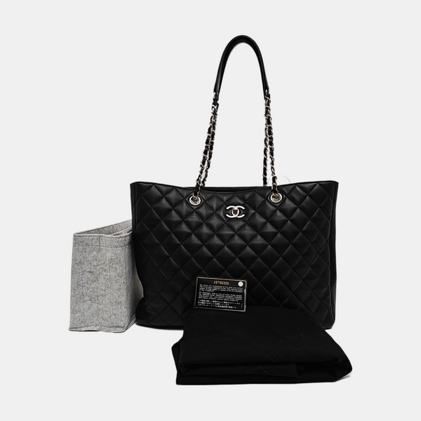 Quilted Calfskin Large Black