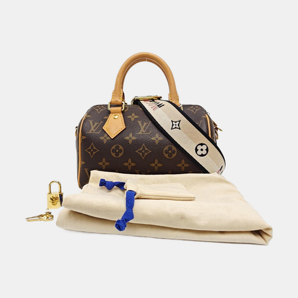 SPEEDY 20 Monogram Coated Canvas Brown