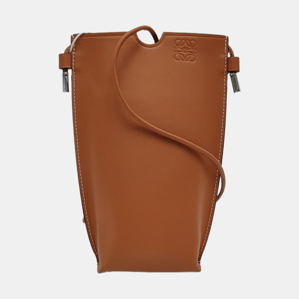 Calfskin Shoulder Bag Brown