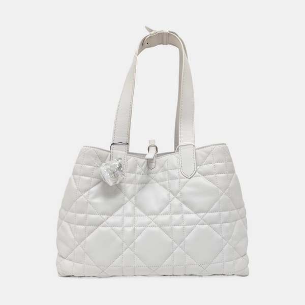 Toujours Medium Cannage Calfskin White