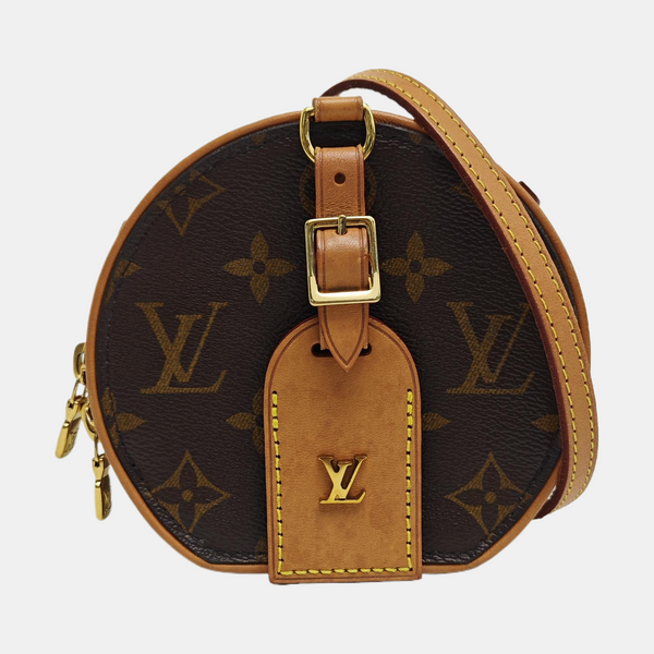 BOITE CHAPEAU Mini Monogram Coated Canvas Brown