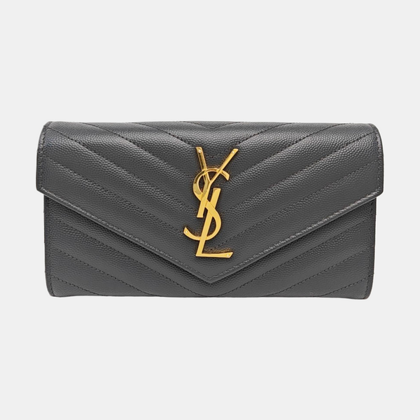 MONOGRAM Chevron Calfskin Gray