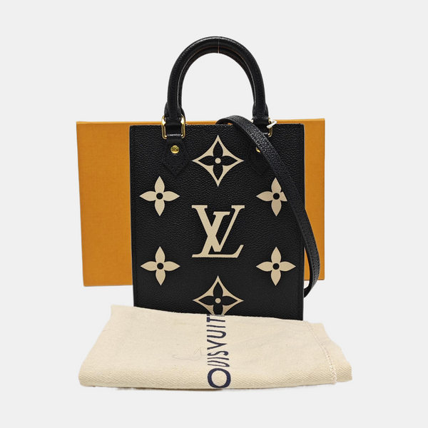 SAC PLAT Mini Monogram Calfskin Black
