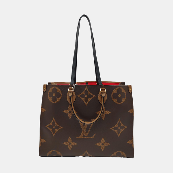 Authenticated pre-owned ONTHEGO GM Monogram Coated Canvas Brown - Tote Bag at Looply